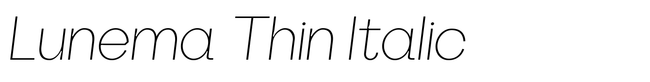 Lunema Thin Italic